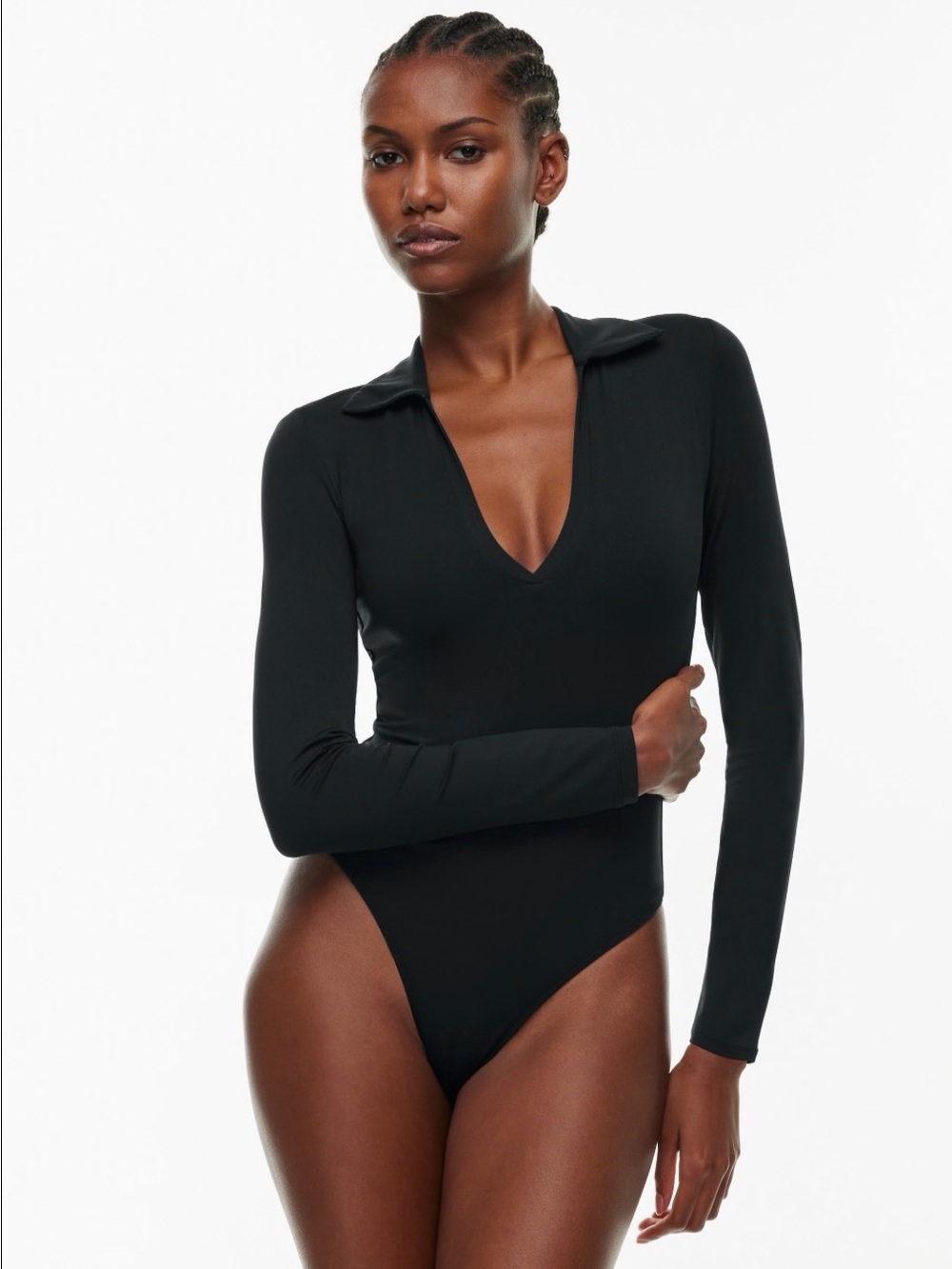 Babaton from ARITZIA Contour Polo Longsleeve Bodysuit